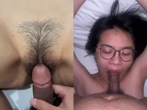 Nện em học sinh chubby kính cận ra nước phê đê mê
